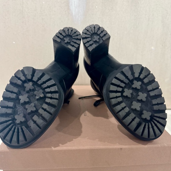 Gianvito Rossi Black Lace Up Boots with Chunky Heel Size 39 - Picture 12 of 14